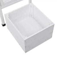 Serre de jardin en bois avec châssis froid portable, rangement mobile et étagères réglables, utilisation intérieure/extérieure