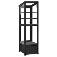 Serre de jardin en bois avec châssis froid portable, rangement mobile et étagères réglables, utilisation intérieure/extérieure