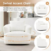 Fauteuil baquet pivotant rembourré Whisen 38.2 avec oreiller