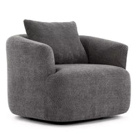 Fauteuil baquet pivotant rembourré Whisen 38.2 avec oreiller