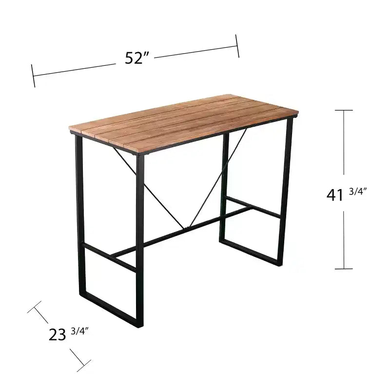 Ensemble de bar 3 pièces Venallo, peu encombrant, intérieur/extérieur - Naturel - SEI