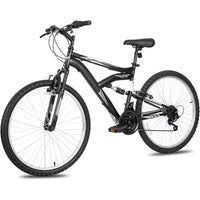 Vélo de montagne hykolity 26 27,5 pouces, VTT 18 vitesses pour hommes et femmes avec selle réglable, suspension complète pour le cyclisme en extérieur