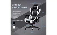 Chaise de jeu ergonomique avec support lombaire Design de course élégant
