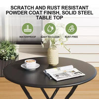 Ensemble bistrot pliant 3 pièces, table et 2 chaises de terrasse pliantes avec cadre de qualité supérieure pour le jardin, le balcon et la terrasse