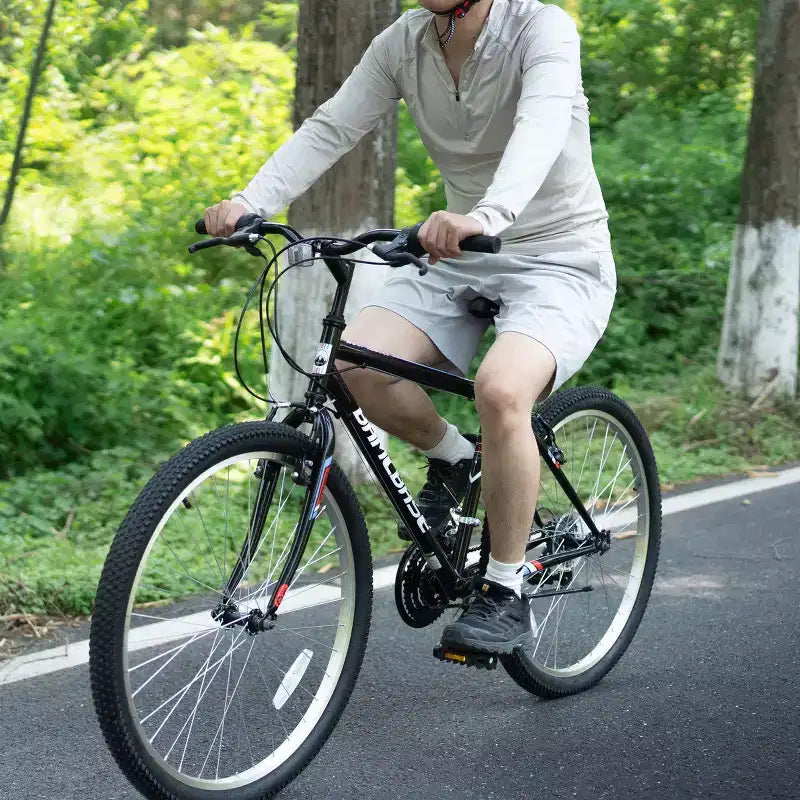 Vélo tout terrain BAMCBASE 24/26, 18 vitesses, cadre en acier à haute teneur en carbone, VTT de cyclisme sportif pour adultes