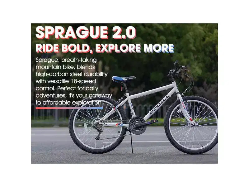 Vélo tout terrain BAMCBASE 24/26, 18 vitesses, cadre en acier à haute teneur en carbone, VTT de cyclisme sportif pour adultes