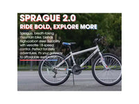 BAMCBASE 24 26 Vélo de montagne, cadre en acier à haute teneur en carbone 18 vitesses, VTT de sport pour adulte