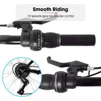 BAMCBASE 24 26 Vélo de montagne, cadre en acier à haute teneur en carbone 18 vitesses, VTT de sport pour adulte