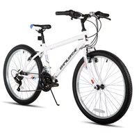 BAMCBASE 24 26 Vélo de montagne, cadre en acier à haute teneur en carbone 18 vitesses, VTT de sport pour adulte