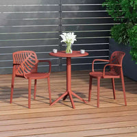 WestinTrends Playa Ensemble de table de bistro d'extérieur en résine 3 pièces avec chaises de salle à manger empilables pour 2
