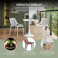 WestinTrends Playa Ensemble de table de bistro d'extérieur en résine 3 pièces avec chaises de salle à manger empilables pour 2