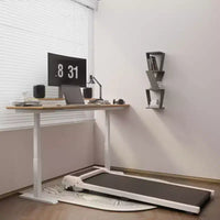 Tapis de course NAYSAYE avec design compact, supporte une capacité de 110 kg pour le fitness à la maison ou au bureau, Rose, 49.2*20.47*4.92