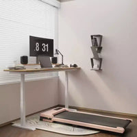 Tapis de marche NAYSAYE, grande surface de course, capacité de poids de 100 kg, pour entraînements à domicile ou au bureau, rose, 121 x 48,5 x 12,5 cm