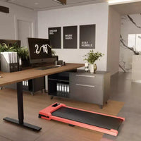 NAYSAYE Tapis de marche surface de course spacieuse capacité 220 lbs pour entraînements à la maison ou au bureau, Rouge, 47.64*19.09*4.92