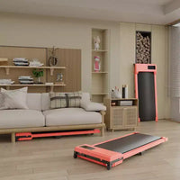 NAYSAYE Tapis de marche surface de course spacieuse capacité 220 lbs pour entraînements à la maison ou au bureau, Rouge, 47.64*19.09*4.92