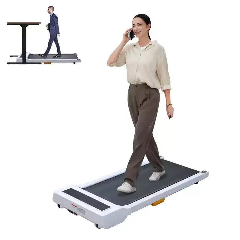 Tapis Roulant NAYSAYE au Design Compact Supporte une Capacité de 125kg pour la Forme à Domicile ou au Bureau, Blanc, 47.2*20.9*4.9