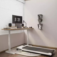 NAYSAYE Tapis de marche à surface de course spacieuse, capacité de 100 kg pour les entraînements à domicile ou au bureau, blanc, 47,64*19,09*4,92