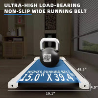 NAYSAYE Tapis de marche à surface de course spacieuse, capacité de 100 kg pour les entraînements à domicile ou au bureau, blanc, 47,64*19,09*4,92