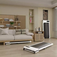 NAYSAYE Tapis de marche à surface de course spacieuse, capacité de 100 kg pour les entraînements à domicile ou au bureau, blanc, 47,64*19,09*4,92