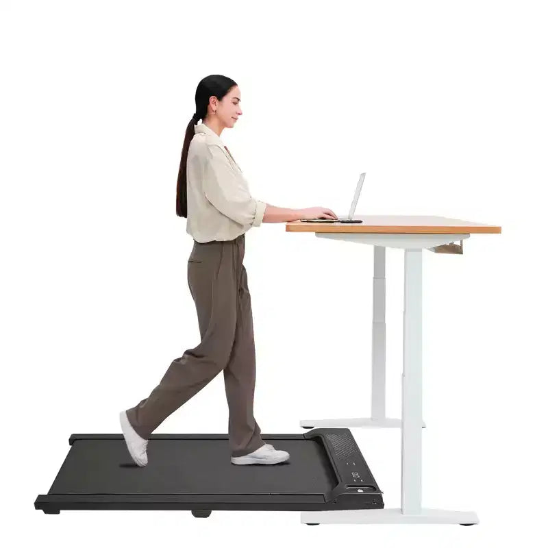 Tapis Roulant NAYSAYE au Design Compact Supporte une Capacité de 110kg pour la Forme Physique à la Maison ou au Bureau, Noir, 49.2*20.47*4.92