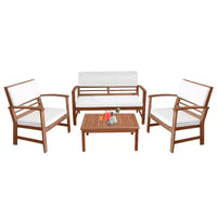 BestMassage Ensemble bistro de patio 4 pièces - Mobilier de patio d'extérieur pour jardin et arrière-cour
