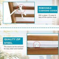 BestMassage Ensemble bistro de patio 4 pièces - Mobilier de patio d'extérieur pour jardin et arrière-cour