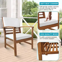 BestMassage Ensemble bistro de patio 4 pièces - Mobilier de patio d'extérieur pour jardin et arrière-cour