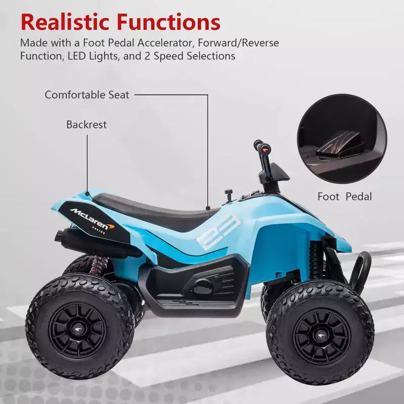 Acekool Moto BMW électrique 12 V pour enfants avec télécommande, 2 vitesses, musique, USB, lumières LED et roues d'entraînement Blanc