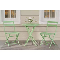 Ensemble de patio 3 pièces, table et chaises de patio pliantes, ensembles de mobilier de patio extérieurs pliants, ensemble de conversation résistant aux intempéries pour jardin.