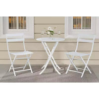 Ensemble de patio 3 pièces, table et chaises de patio pliantes, ensembles de mobilier de patio extérieurs pliants, ensemble de conversation résistant aux intempéries pour jardin.