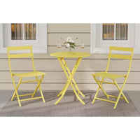 Ensemble de patio 3 pièces, table et chaises de patio pliantes, ensembles de mobilier de patio extérieurs pliants, ensemble de conversation résistant aux intempéries pour jardin.