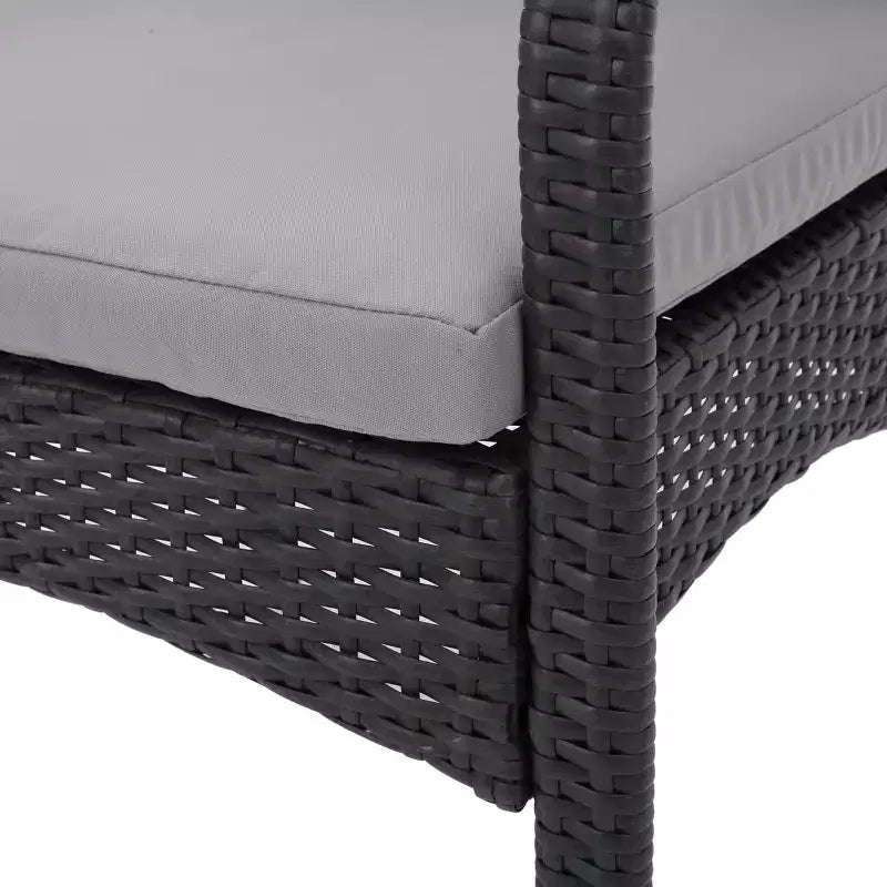 GDFStudio Peterson Ensemble bistro 3 pièces d'extérieur en résine tressée avec coussin