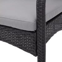 GDFStudio Peterson Ensemble bistro 3 pièces d'extérieur en résine tressée avec coussin