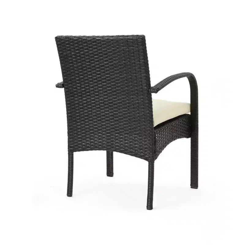 GDFStudio Peterson Ensemble bistro 3 pièces d'extérieur en résine tressée avec coussin