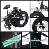 Vélo électrique pour adultes, Ebike pliant avec pneus larges 20 x 4.0, batterie amovible 500W 48V et 7 vitesses, idéal pour les trajets quotidiens