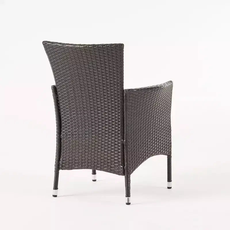 Ensemble de bistrot d'extérieur 3 pièces Harry GDFStudio avec table et chaises rondes en osier