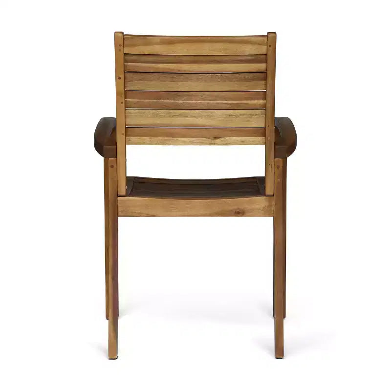 GDFStudio Wisner Ensemble bistro 3 pièces d'extérieur en bois d'acacia au design à lattes