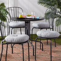 Coussin rond de 38 cm pour chaise de bistrot d'extérieur (lot de 4)