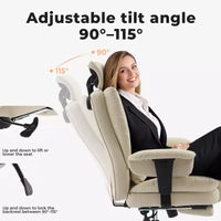 Chaise de bureau en cuir PU pour ordinateur avec soutien lombaire et dossier haut, chaise de bureau ergonomique à appui-tête relevable