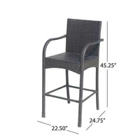 Christopher Knight Home Cascada Tabourets de bar d'extérieur en osier de 76 cm (lot de 2)