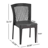 Christopher Knight Home Candice, ensemble de mobilier de salle à manger de balcon 3 pièces avec chaises empilables