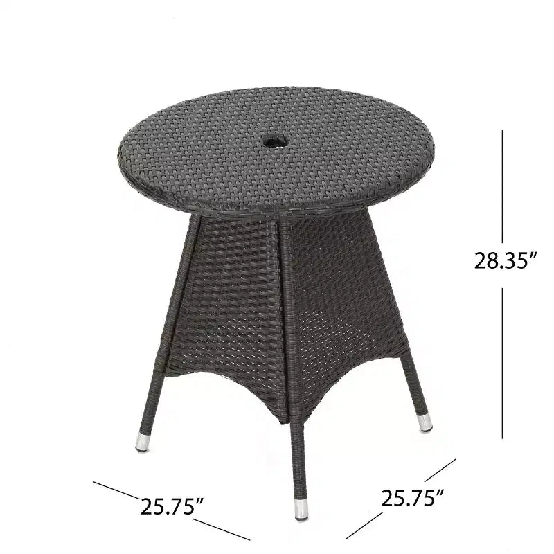 Christopher Knight Home Candice, ensemble de mobilier de salle à manger de balcon 3 pièces avec chaises empilables