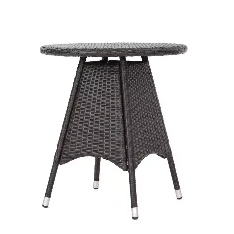 Christopher Knight Home Candice, ensemble de mobilier de salle à manger de balcon 3 pièces avec chaises empilables