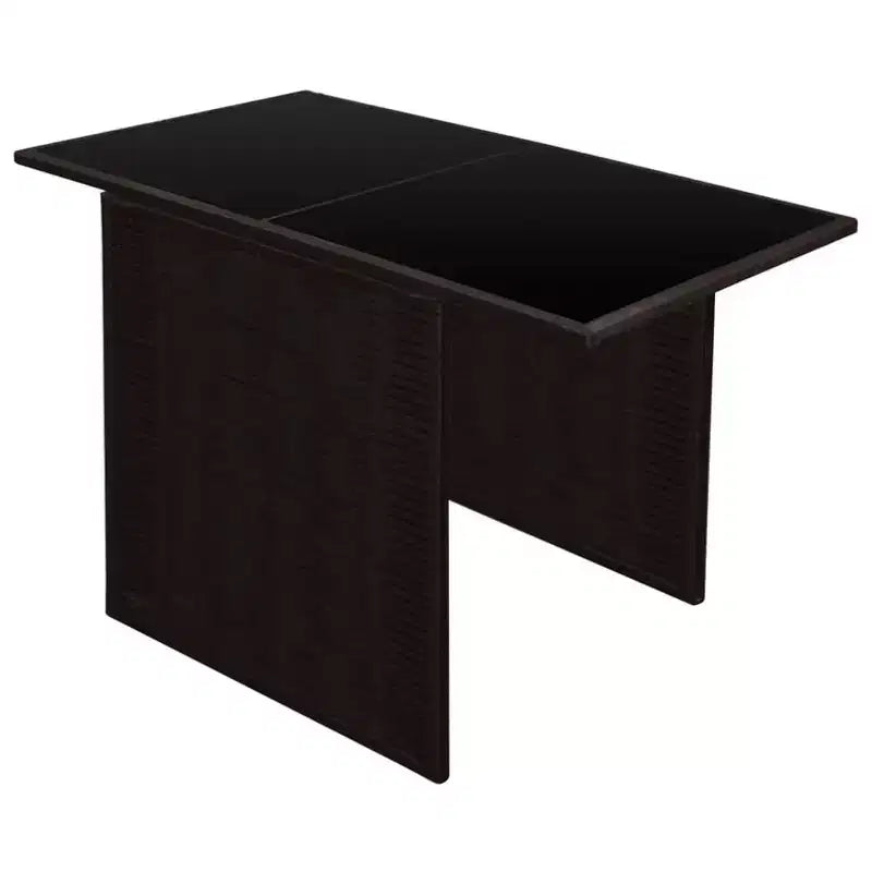 vidaXL Ensemble de salle à manger de jardin Marron, Blanc crème