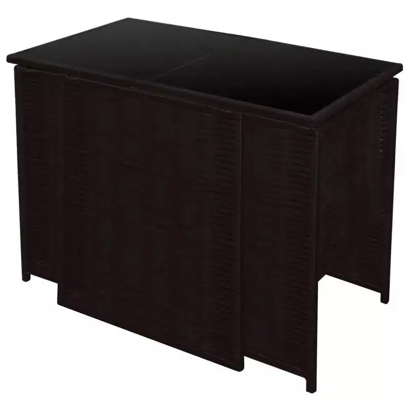 vidaXL Ensemble de salle à manger de jardin Marron, Blanc crème
