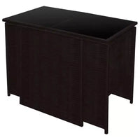 vidaXL Ensemble de salle à manger de jardin Marron, Blanc crème