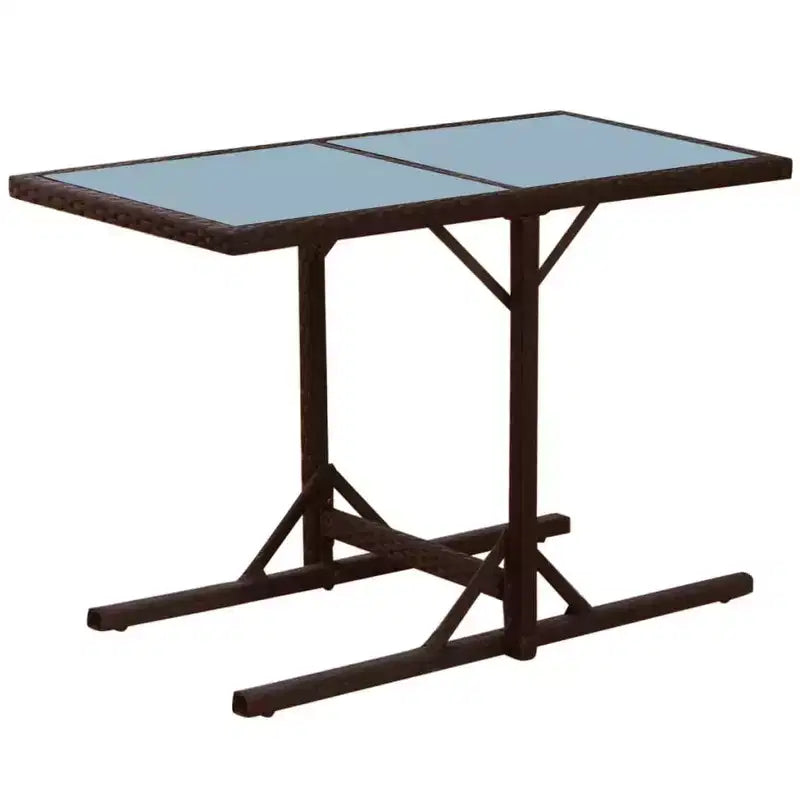 vidaXL Table et Chaises de Jardin Rotin PE Noir Housse Amovible Moyenne