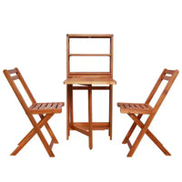 vidaXL Ensemble bistro pliant 3 pièces en bois d'acacia massif