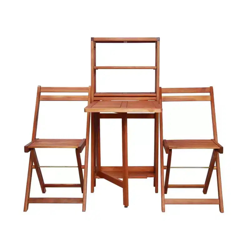 vidaXL Ensemble bistro pliant 3 pièces en bois d'acacia massif