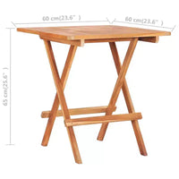 vidaXL Ensemble bistrot pliant 3 pièces en bois de teck massif